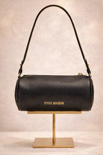 Bolso de Hombro Steve Madden PRIYA Negro Mini Barril Mujer’s Top Cremallera Bandolera Monederos