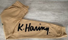 Pantalones deportivos Keith Haring Dancing para hombre arte pop bronceados talla pequeña nuevos