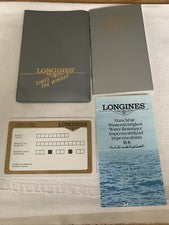 LONGINES Garanzia Card Libretto istruzioni Instructions anni 90 Mai usata