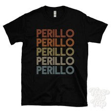 CAMISETA PERILLO ESTILO RETRO REPETIDO Hombre y Mujer Novedad Genial Nombre Regalo