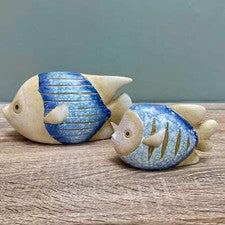 Cerámica Peces Adorno Escultura Náutica Hogar Mar Océano Decoración Baño