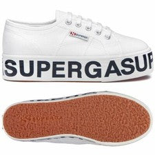 Scarpe Donna Superga 2790 COTW Outsole Lettering Platform. Colore Bianco o Nero