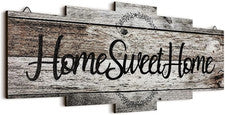 Letrero de hogar dulce hogar⭐ Madera rústica⭐ Decoración de pared de habitación⭐ Placa de granja 🌟🌟🌟