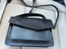 BOTKIER BANDOLERA NEGRA Bolso de Mano Muchos Compartimentos NUEVO