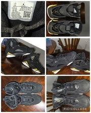 Talla 12 - Air Jordan True Flight Negro Metálico Dorado Moteado