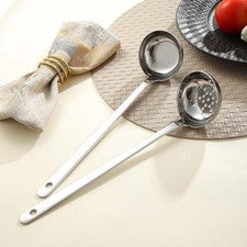 Suppenkelle Abschäumer aus mit flachem Boden 29,5 x 7,5 x 3 cm silber