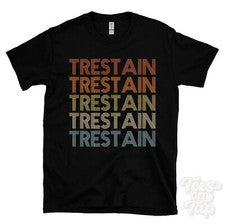 CAMISETA ESTILO RETRO REPETIDO RESTAIN Hombre y Mujer Novedad Genial Nombre Regalo