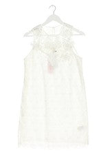 Vestido de encaje para mujer H&M elegante casual blanco talla 38 nuevo con etiqueta