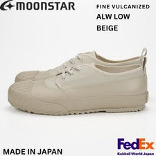 Zapatos MOONSTAR Finos Vulcanizados ALW BAJOS BEIGE Kurume Japón FEDEX UNISEX ¡NUEVOS!