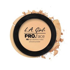 L.A. Polvo prensado mate Girl Pro.Face, 16 onzas (paquete de 1), cremoso natural