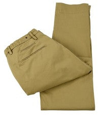 Pantalón Chino BRIGLIA Tostado Calce Ajustado Algodón Elastizado Pliegue Único 34 48 Italia Nuevo con Etiquetas