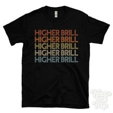 CAMISETA ESTILO RETRO REPETIDO BRILLO ALTO para hombre y mujer Reino Unido top name regalo