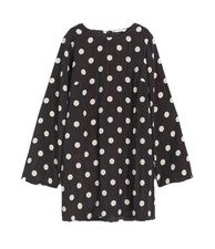 Mini Vestido H&M Lunares Arrugados Para Mujer Clásico Retro Elegante Talla Mediana Nuevo con Etiquetas’s
