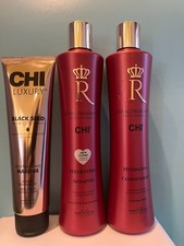 Champú hidratante, acondicionador y mascarilla revitalizante Chi Royal Treatment