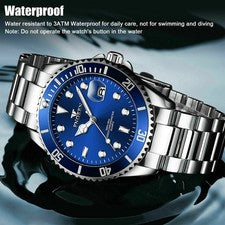 Reloj Hombre Impermeable Clásico Acero Inoxidable Cuarzo Business Correa Luminosa