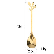 Hoja de árbol L?ffel Set 12 piezas acero inoxidable para hogar y restaurante