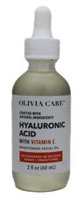 Olivia Care Vitamina C + Ácido Hialurónico Iluminador Aceite Facial Cuentagotas 2oz Vidrio