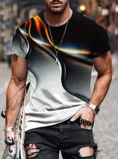 Camiseta Novedad Moda Geometría Abstracción Patrón Casual Camiseta Manga Corta