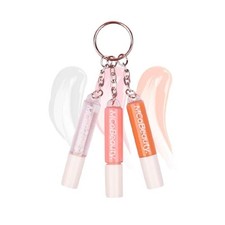 MCoBeauty Brillo Labial Trío - Llavero 3 en 1 Mini 0.33 Fl Oz (Paquete de 3), Transparente