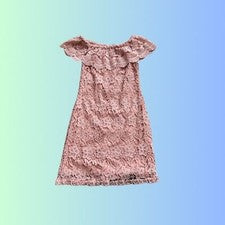 Disponible por Angela Moda Mujer Vestido de Crochet Fuera del Hombro Talla Pequeña