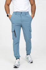 Pantalón Jogger Para Hombre Informal Resistente al Agua Calce Ajustado Elástico Bolsillos de Carga Puño