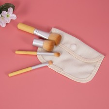 Juego de 4 brochas cosméticas kit de maquillaje brochas de sombra de ojos de bambú facial