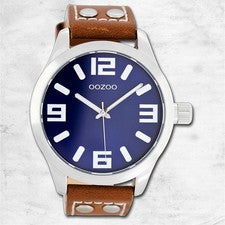 Oozoo Reloj De Pulsera Para Hombre Timepieces Analógico De Cuero Marrón UOC1065A