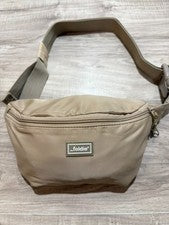 NUEVO SIN ETIQUETAS PLEGABLE Riñonera/Cinturón de Cintura/Bolso Bandolera RFID Seguro Correa Ajustable-Beige