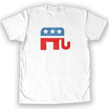 Función - Camiseta de moda vintage de elefante republicano envejecido para hombre