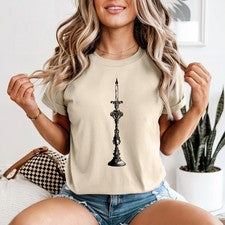 Camiseta estilo barroco candelabro artes decorativas para mujer