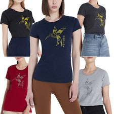 Camisetas para mujer ZAZIO cuello redondo manga corta calce relajado camisetas gráficas ultra suaves