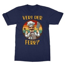 Camiseta para hombre Vert Der Ferk Chef Knife Sunset estilo retro
