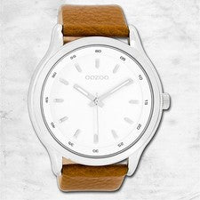 Oozoo Reloj De Pulsera Para Hombre Timepieces Analógico De Cuero Marrón UOC7430A