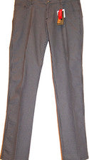 Pantalones informales de algodón suave a cuadros gris azul FB Fasion para hombre talla US XL 36 EU 54