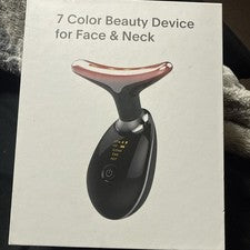 Dispositivo de belleza facial de 7 colores para el cuidado de la cara y el cuello - Caja abierta nuevo