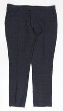 Pantalones de vestir negros Next para hombre estilo cuadros L