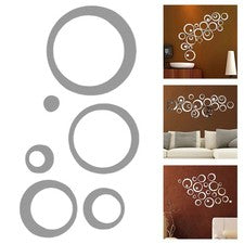 24 piezas pegatinas de pared de acrílico redondas extraíbles para decoración del hogar hágalo usted mismo