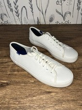 Tenis con cordones de cuero Keds Kickstart para mujer blancos/azules talla 9,5 SKU357