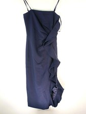 Vestido midi de cóctel sin mangas con volantes Bardot Aaliyah para mujer 4 XS
