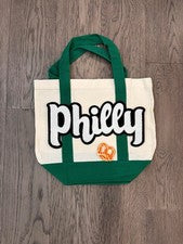 Bolso de Mano Philly Chenille Lona - Verde y Natural - Bolso Personalizado - Nuevo