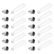 12 Pcs Essential Oil Bottle Pendant Glass Necklace Clear Perfume Bottles