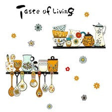 Pegatinas de pared Home D??cor Cubiertos de cocina decorativos fáciles de desmontar