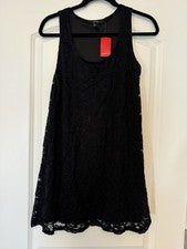 Nuevo con etiquetas Vestido Babydoll Forever 21 Negro Encaje Para Mujer Talla Pequeña