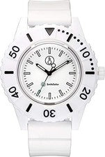 Q & Q SmileSolar RP30-001 Solar Diver Watch Correa de uretano blanco