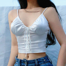 Mujeres Moda Tendencia Sexy Cuello en V Simple Informal Pajarita Cordón Camisola Prendas para el torso