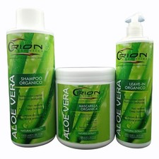 Kit de cuidado del cabello orgánico Orion Aloe Vera mascarilla champú sin enjuague 3 pasos