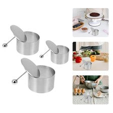 3 juegos de utensilios de cocina de acero inoxidable en forma de anillo de alimentos