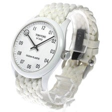 RELOJ CUARZO TOM FORD GENUINO SIN USAR OCEAN PLASTIC SERIE 002 BLANCO - TFT002024