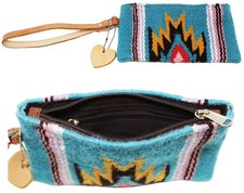 Mujer Western Tejido a Mano Lana Rodeo Vaquera Moda Muñequera Cartera 103A07