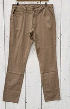 Pantalones Chinos de Algodón BONOBOS Ajuste A Medida Marrón Talla 35/34 Acabado Costura Informal NUEVO